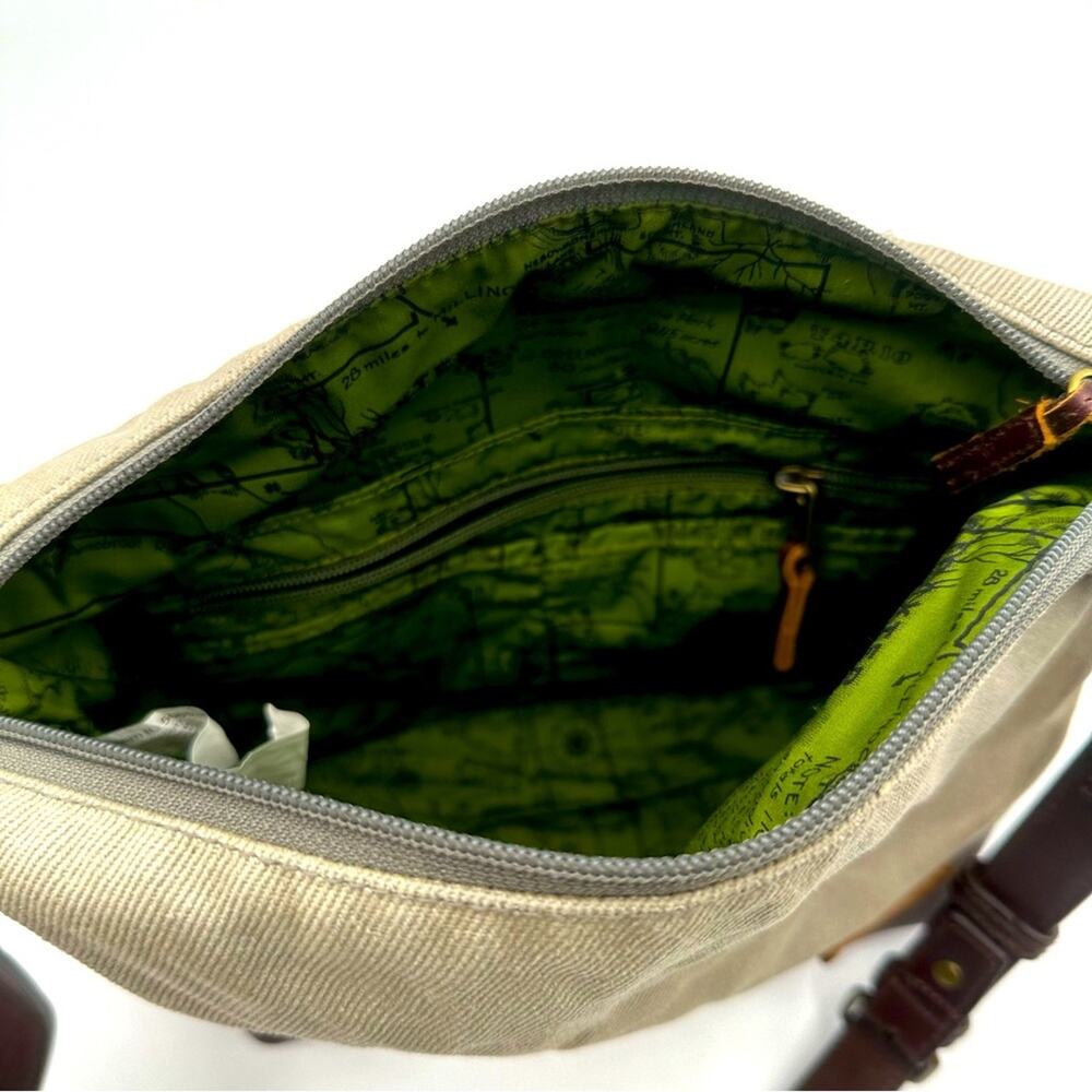 L.L.BEAN women's leather and cotton crossbody handbag  style ID 506535 - Picture 10 of 14